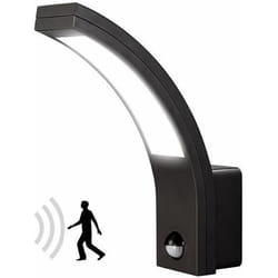 Applique LED dextérieur - LUNARTEC - 1100 lm - Détecteur de mouvement PIR - Blanc - 15 W