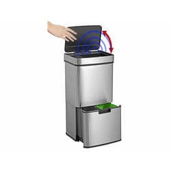 Poubelle automatique 72 L avec 4 compartiments