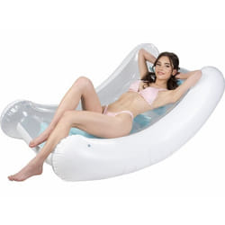 Fauteuil gonflable - INFACTORY - 146 x 114 cm - Blanc - Pour adulte - Utilisation extérieure