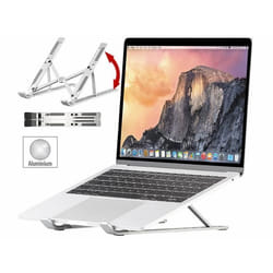 Support mobile pour ordinateur portable - PEARL - Aluminium - 6 niveaux ajustables - Ergonomique - Confortable