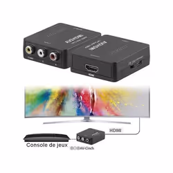 Adaptateur AV-Cinch vers HDMI - Auvisio - Conversion analogique-numérique - Full-HD 1080p - HDCP