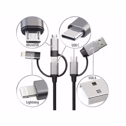 Câble USB-C vers USB-C USB-A Micro-USB et Lightning