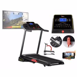 Tapis de course professionnel - LF - 522 - Connecté - Inclinaison 15° - Vitesse 16 km/h - 12 programmes