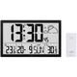 Horloge murale radio-pilotée - INFACTORY - avec station météo et capteur extérieur - grand écran LCD
