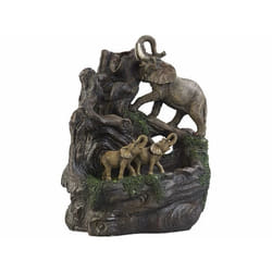 Fontaine lumineuse décorative - Éléphants - Marron - 315x265x172mm - Intérieur - Électrique