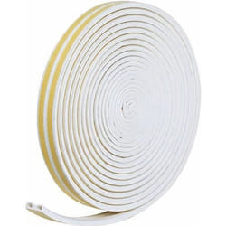 Joint disolation adhésif - AGT - 2 x 8 m - Blanc - Facile à installer - Caoutchouc