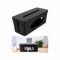 Boîte de rangement - Callstel - Multiprise - Support smartphone - Couleur noire - Esthétique pratique