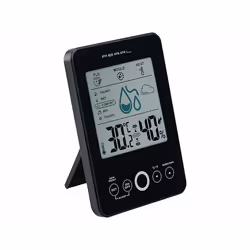 Thermomètre et hygromètre numérique - PEARL - Noir - Alarme moisissure - Grand écran LCD - Facile à utiliser