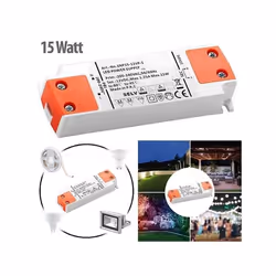 Transformateur LED - Revolt - 230V vers 12V - 15W - Sécurisé - Intérieur