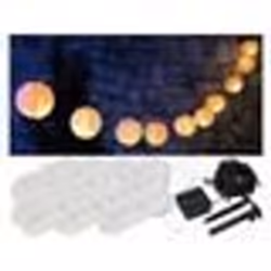Guirlande LED solaire - LUNARTEC - 10m - 50 lampions - Blanc chaud - Énergie solaire