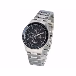 Montre radio-pilotée solaire pour homme - coloris argenté