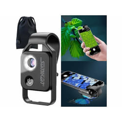 Lentille microscope grossissement 200x Somikon - pour smartphones - LED - verre optique
