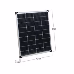 Panneau solaire monocristallin - REVOLT - 110W - Mobile - Haute performance - 82x705cm