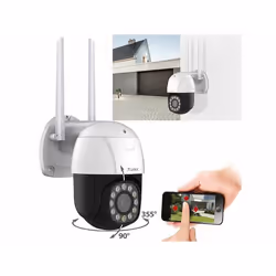 Caméra de surveillance IP dôme PTZ - 7LINKS - IPC-420 - 2K+ - Vision nocturne - Zoom optique 5x