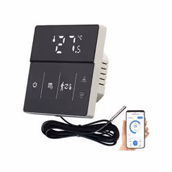 Thermostat connecté et intelligent pour chauffage au sol - REVOLT - Noir