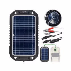Chargeur solaire - REVOLT - 12V/10W - Monocristallin - Maintien de charge - Universel