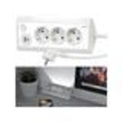 Multiprise - REVOLT - Bloc multiprise - 3 prises - 2 ports USB - Blanc