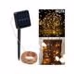 Guirlande lumineuse solaire en fils de cuivre - Lunartec - 32 m - 300 LED blanc chaud