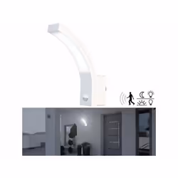Applique murale LED dextérieur - LUNARTEC - avec capteur PIR - 1100 lm - blanc