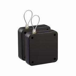 2 ferme-portes automatiques avec cordon coulissant - coloris noir