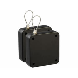 2 ferme-portes automatiques avec cordon coulissant - coloris noir