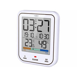 Horloge numérique de salle de bains avec thermomètre-hygromètre