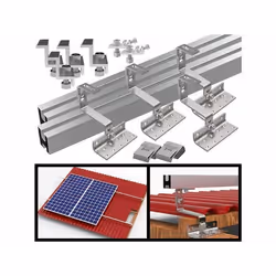 Kit de montage de toit pour 1 panneau solaire - REVOLT - Surimposition de toiture - 200 W/h - 1 panneau