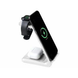 Station de chargement sans fil 3 en 1 pour iPhone Apple Watch AirPods - coloris blanc