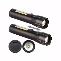 Lampe de poche et de travail - PEARL - 130 lm - Rechargeable - LED COB - 2 modes lumineux