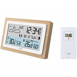 Station météo radio-pilotée FWS-100 avec cadre en bois