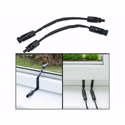 Câbles passe-fenêtres - Revolt - 35 cm - Compatibles MC4 - Étanches IP67 - Cuivre 4 mm²