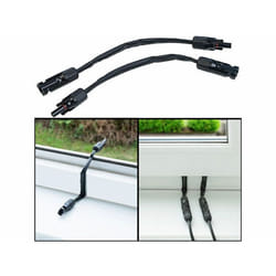 Câbles passe-fenêtres - Revolt - 35 cm - Compatibles MC4 - Étanches IP67 - Cuivre 4 mm²