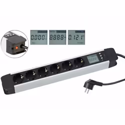 Multiprise - revolt - 6 prises - écran LCD - wattmètre - 3680 W
