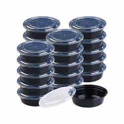 20 boîtes de conservation rondes avec couvercles – 900 ml