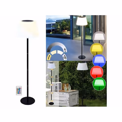 Lampe sur pied - Lunartec - LED RVB CCT - Solaire - Télécommandée - Hauteur réglable