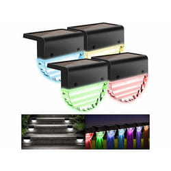 Lampe solaire dextérieur - Lunartec - 4 lampes LED RVBB - Couleur changeante - Panneau solaire - IP44