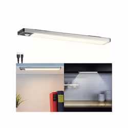 Réglette LED - Lunartec - 23 cm - Blanc chaud - Rechargeable USB - Détecteur de mouvement