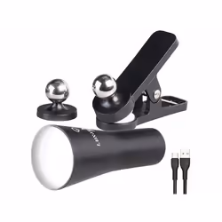 Lampe rechargeable à pince - Lunartec - Noir - LED - Aimantée - Intérieur