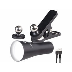 Lampe rechargeable à pince - Lunartec - Noir - LED - Aimantée - Intérieur