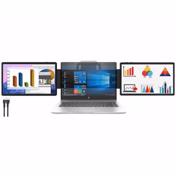 Double écran portable 116 - Auvisio - 2 moniteurs - 1366 x 768 - USB-C - Pliable