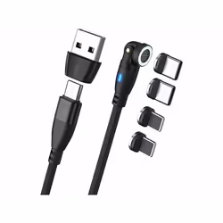 Câble magnétique USB-C / USB-A vers USB-C / Lightning avec 4 connecteurs