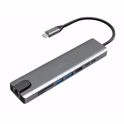 Hub USB-C - Callstel - 8 ports - HDMI 4K - Lecteur de cartes - RJ45