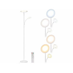Lampe sur pied - Lunartec - 2800 lm - Télécommandée - Liseuse - Blanc