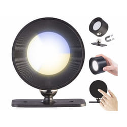 Applique murale rechargeable - Lunartec - LED CCT - Intensité variable - Noir - Design moderne