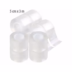 Ruban adhésif double face - AGT - 5 cm x 3 m - Transparent - Multi-usages - 8 rouleaux