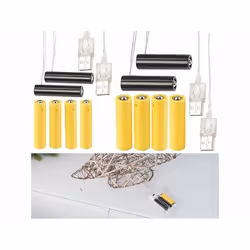 Adaptateur USB - Revolt - ZX8508/Zx8507 - 4 adaptateurs - Alimentation continue - Piles factices AA/AAA