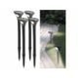 4 bornes lumineuses solaires avec capteur de mouvement - blanc chaud