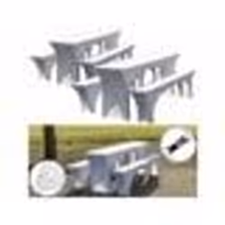 6 housses extensibles pour tables et bancs - coloris blanc