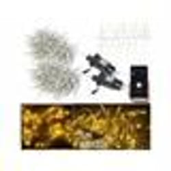 Guirlandes lumineuses LED - Lunartec - 2 guirlandes - 300 LED - Câble 3 m - Blanc chaud