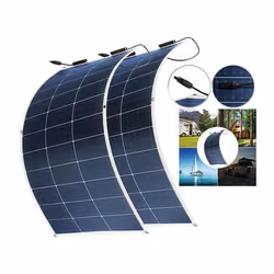Panneaux solaires flexibles - ETFE/EVA - 100 W - Pack de 2 - Résistants aux intempéries - Idéal camping